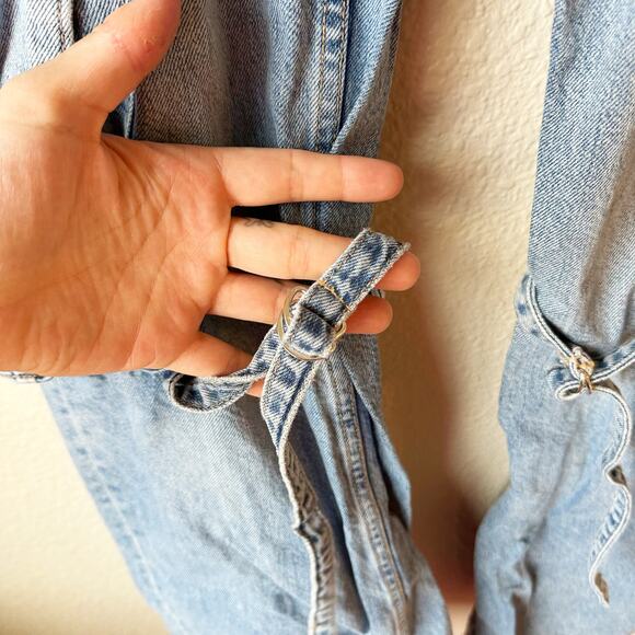 Zara Mid-Rise Cargo Blue Straight Leg Jeans Women's sz 2 - Picture 8 of 16